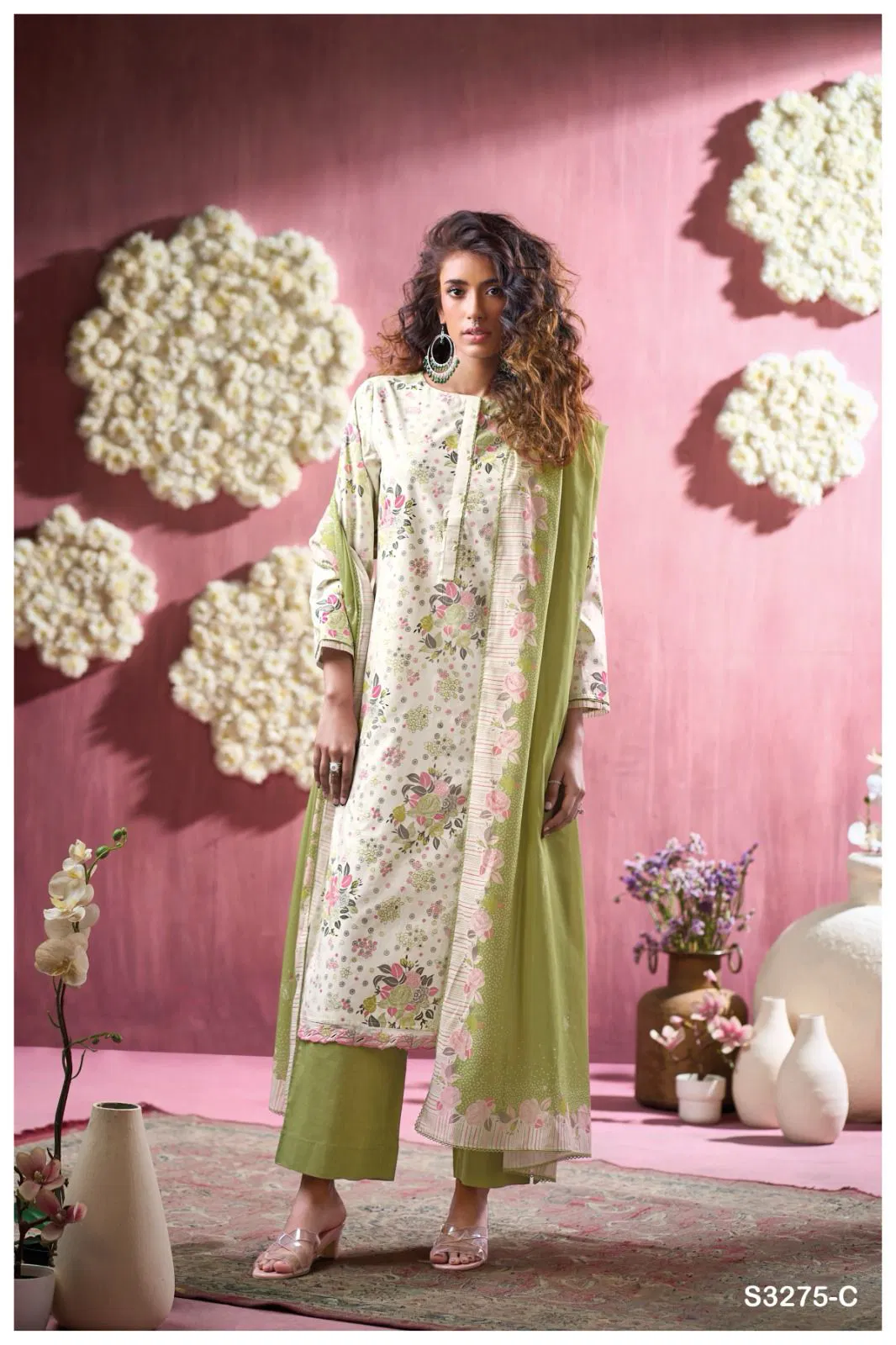 Ganga Abuor Cotton Printed Embroidered Salwar Suit Collection